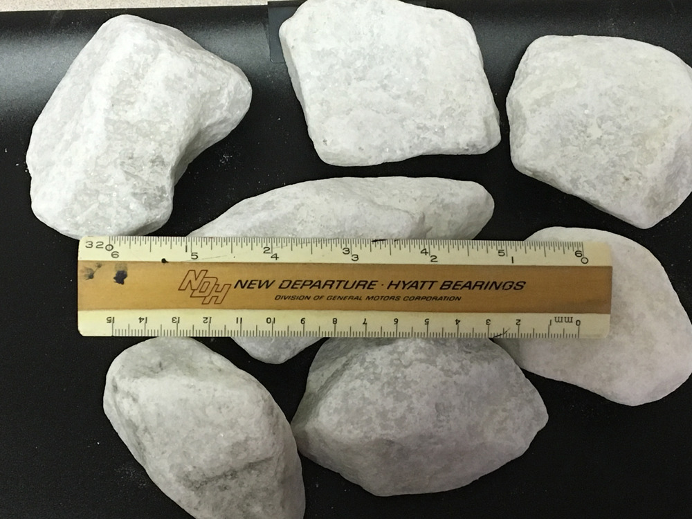 White Ballast (water worn gravel) ASTM D448 Table 2 2½ × 1½